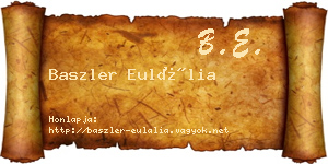 Baszler Eulália névjegykártya